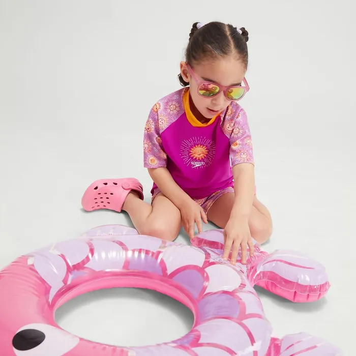 Kids Girl039s Rash Vests Speedo Infant Girls039 Digital Short Sleeve Rash Top Set PurpleYellow Kids Girl039s Rash Vests Speedo Infant Girls039 Digital Short Sleeve Rash Top Set PurpleYellow