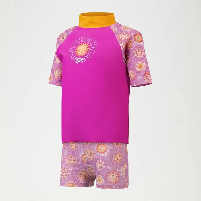 Kids Girl039s Rash Vests Speedo Infant Girls039 Digital Short Sleeve Rash Top Set PurpleYellow Kids Girl039s Rash Vests Speedo Infant Girls039 Digital Short Sleeve Rash Top Set PurpleYellow