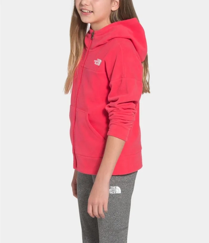 Kids Glacier Full Zip Hoodie Paradise Pink The North Face Tops