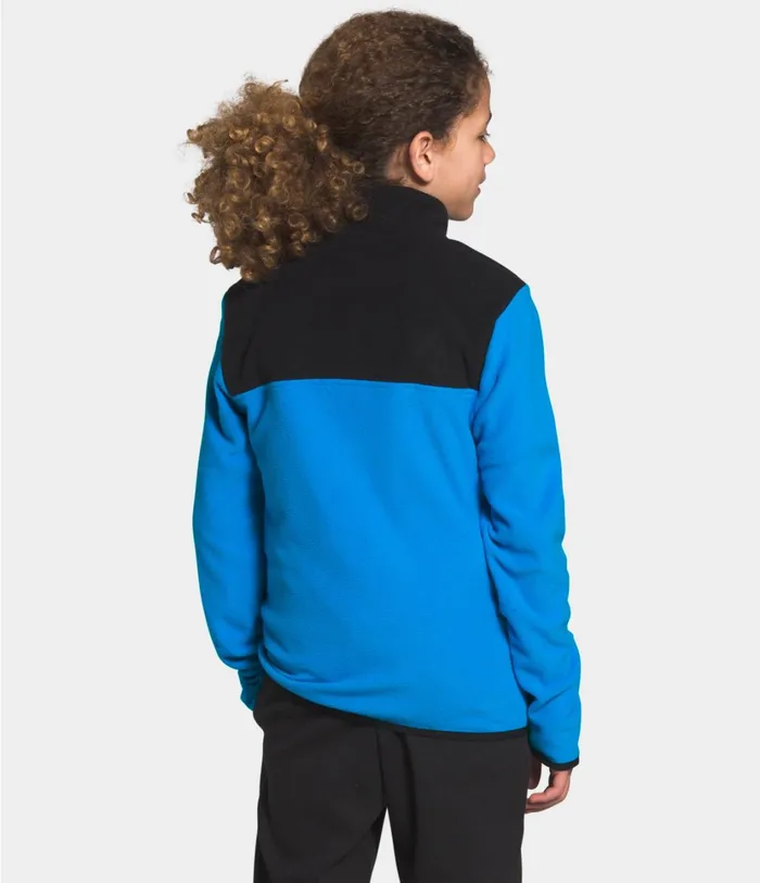 Kids Glacier Snap Pullover Clear Lake Blue The North Face Fleece