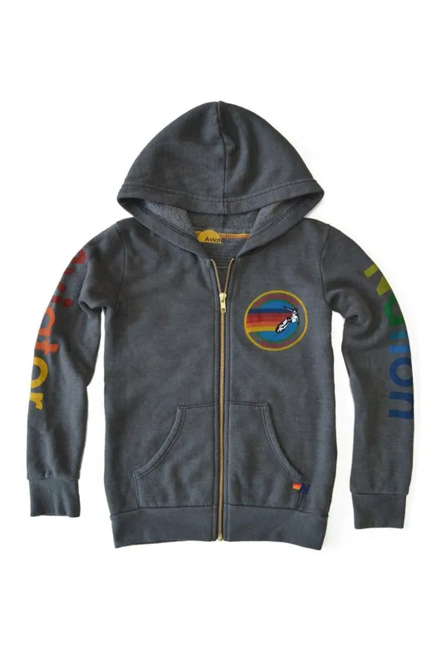 Kids Hoodies Aviator Nation Mill Valley Zip Hoodie 8211 Vintage Charcoal