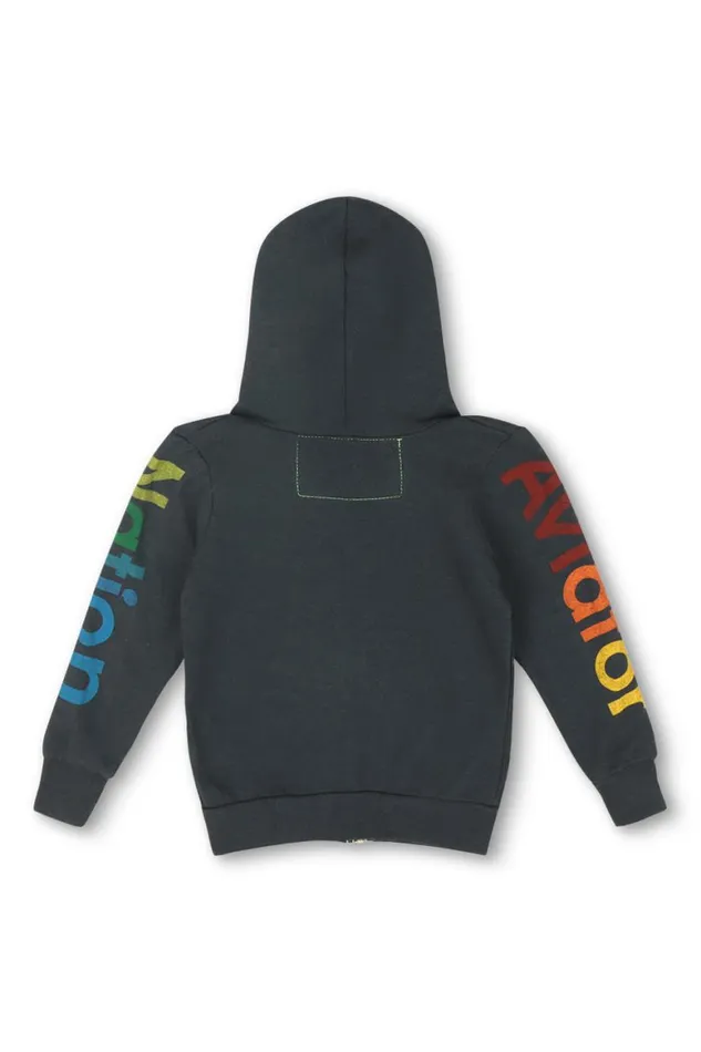 Kids Hoodies Aviator Nation Zip Hoodie 8211 Charcoal