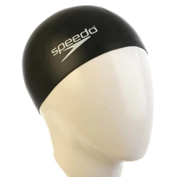 Kids Kid039s Caps Speedo Junior Plain Moulded Silicone Cap Black