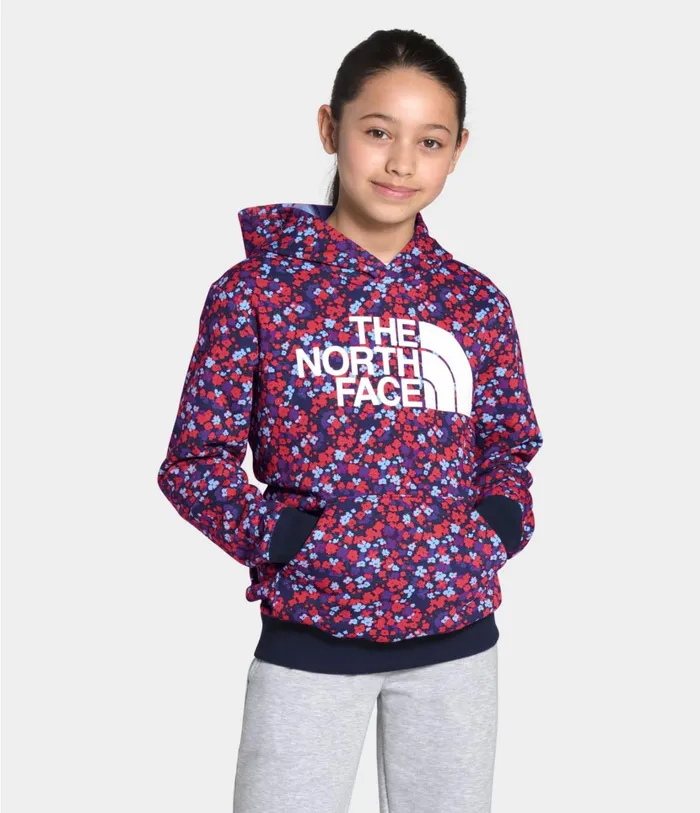 Kids Logowear Pullover Hoodie Paradise Pink Wildflower Print The North Face Tops