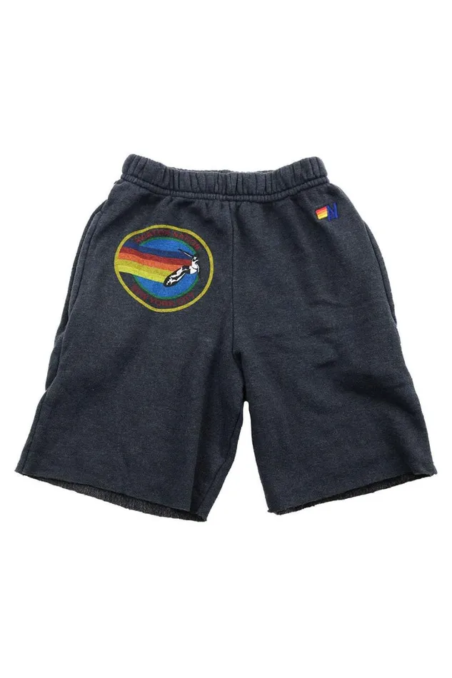 Kids Shorts Aviator Nation New York City Sweatshorts 8211 Charcoal
