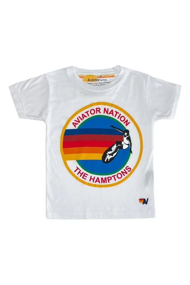 Kids Tees Aviator Nation Hamptons Tee 8211 White