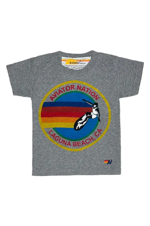 Kids Tees Aviator Nation Laguna Beach Tee 8211 Heather Grey