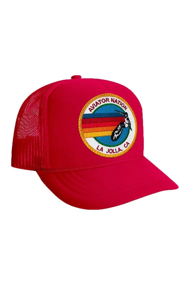 Kids Trucker Hats Aviator Nation La Jolla Signature Vintage Foam Trucker Hat