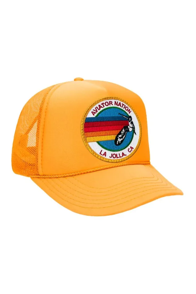 Kids Trucker Hats Aviator Nation La Jolla Signature Vintage Foam Trucker Hat