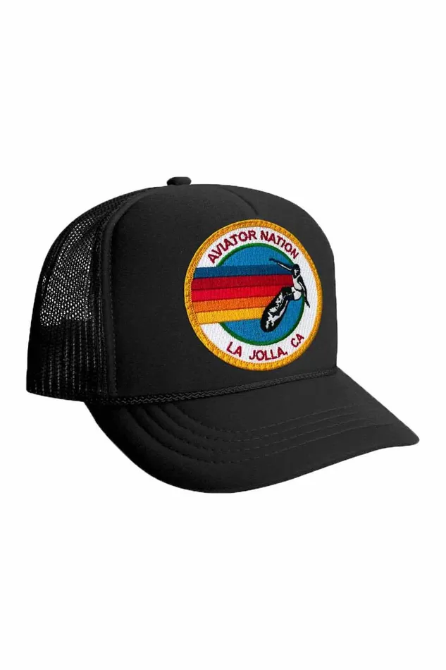 Kids Trucker Hats Aviator Nation La Jolla Signature Vintage Foam Trucker Hat