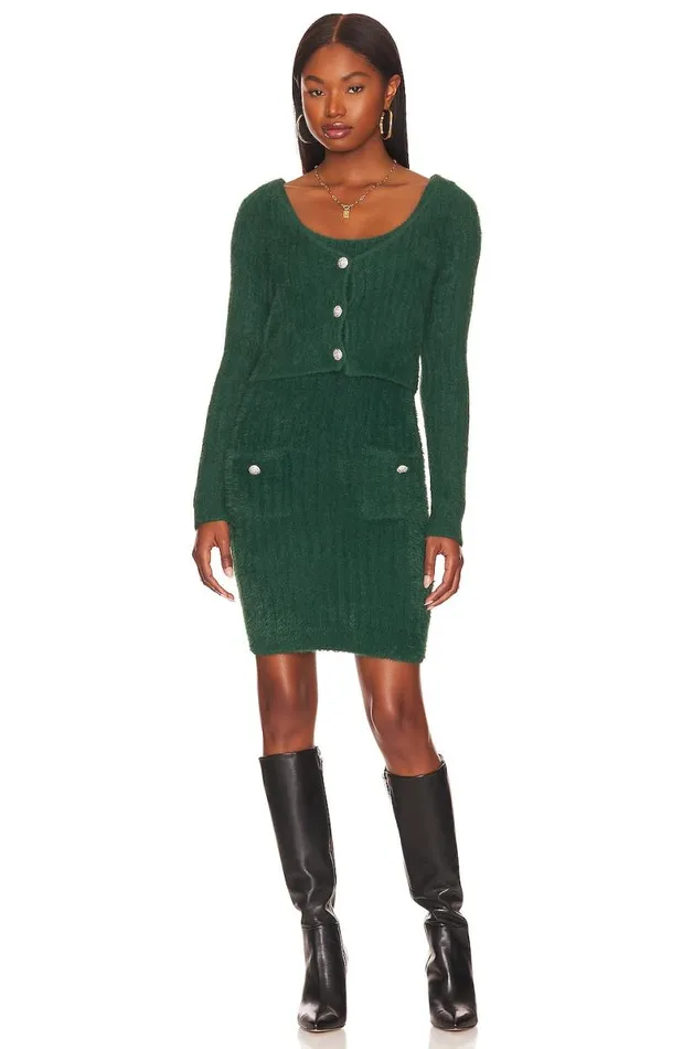 Laina Mini Dress Dark Green Women Lovers and Friends Dresses