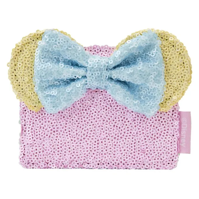 Limited Edition Exclusive 8211 Minnie Mouse Pastel Sequin Card Holder Unisex Loungefly Bags and Wallets Limited Edition Exclusive 8211 Minnie Mouse Pastel Sequin Card Holder Unisex Loungefly Bags and Wallets