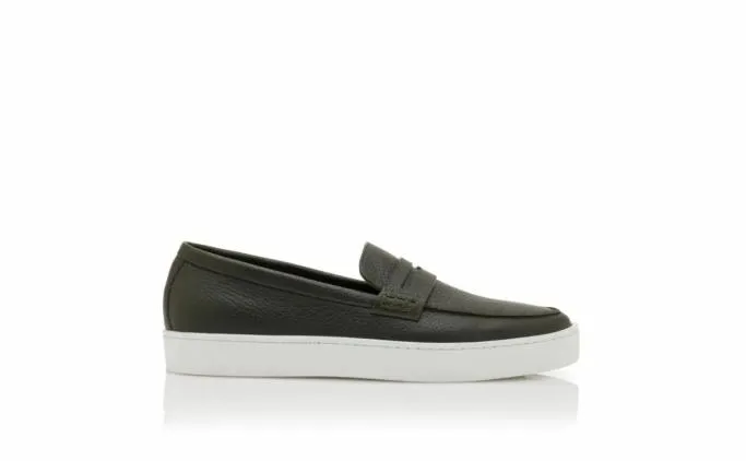 Loafers Men Manolo Blahnik ELLISDark Green Calf Leather SlipOn Loafers Loafers Men Manolo Blahnik ELLISDark Green Calf Leather SlipOn Loafers