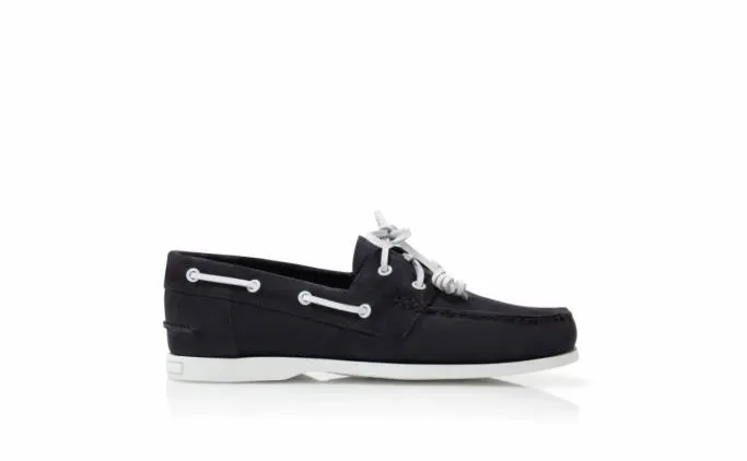 Loafers Men Manolo Blahnik SIDMOUTHNavy Blue Suede Boat Shoes Loafers Men Manolo Blahnik SIDMOUTHNavy Blue Suede Boat Shoes