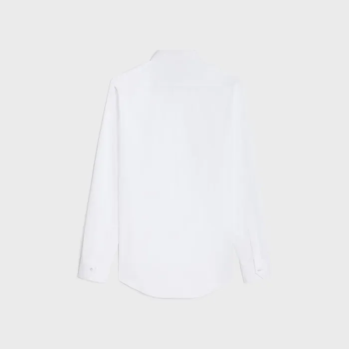 Loose Carnaby Shirt In Cotton Poplin White Men CELINE SHIRTS