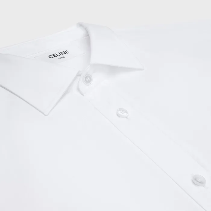 Loose Carnaby Shirt In Cotton Poplin White Men CELINE SHIRTS