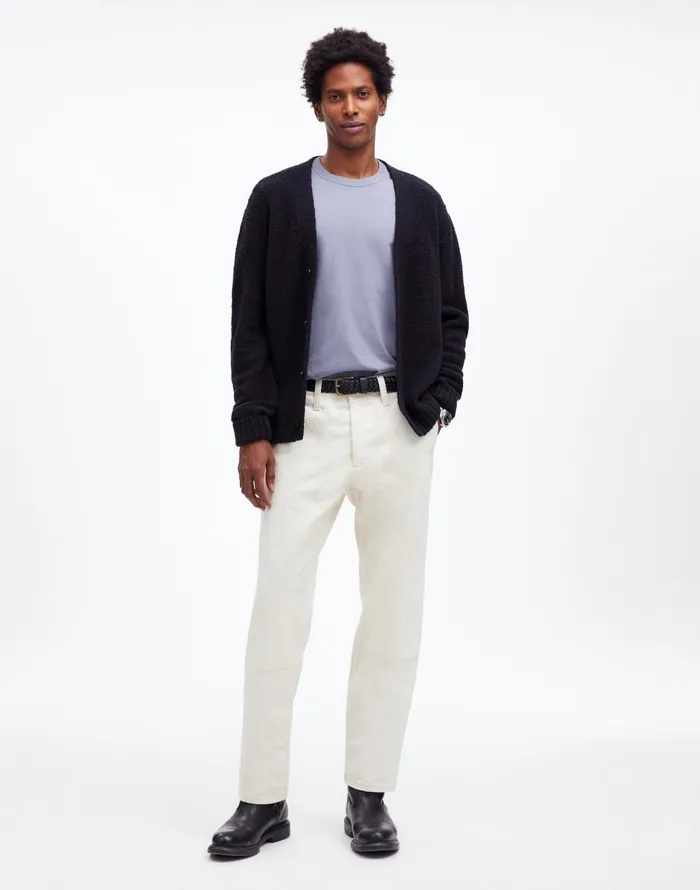 Madewell Boucl Cardigan Sweater Navy Men Sweaters