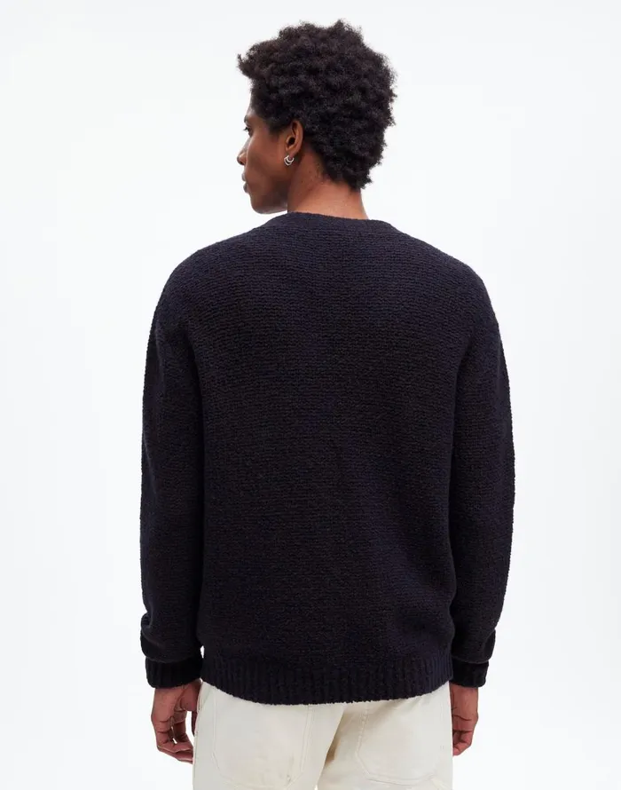 Madewell Boucl Cardigan Sweater Navy Men Sweaters