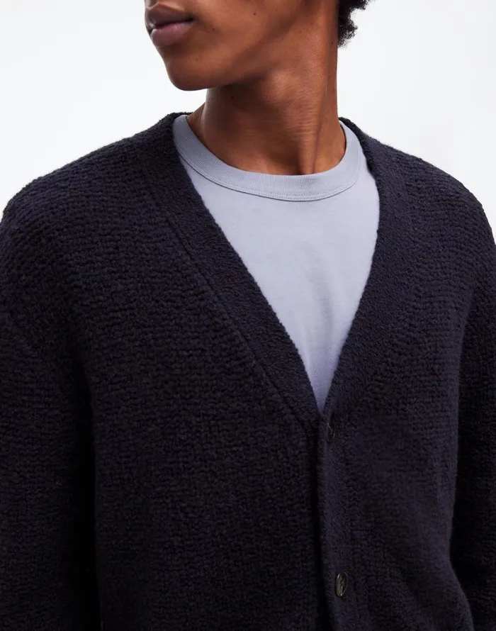 Madewell Boucl Cardigan Sweater Navy Men Sweaters