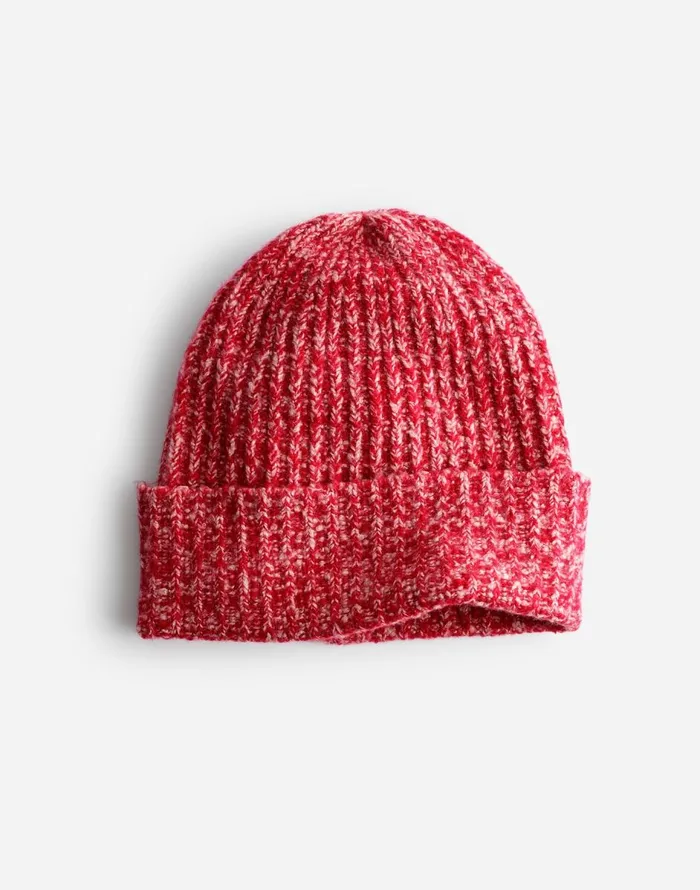 Madewell CottonBlend Cuffed Beanie Crimson Berry Women Hats