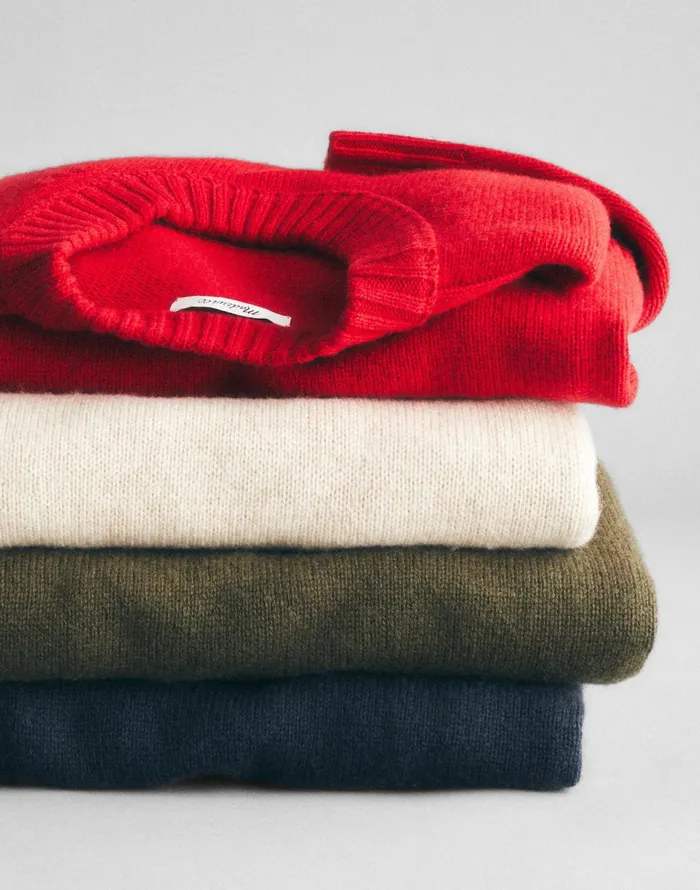 Madewell Crewneck Sweater In SoftWool Heather Cream Men Sweaters