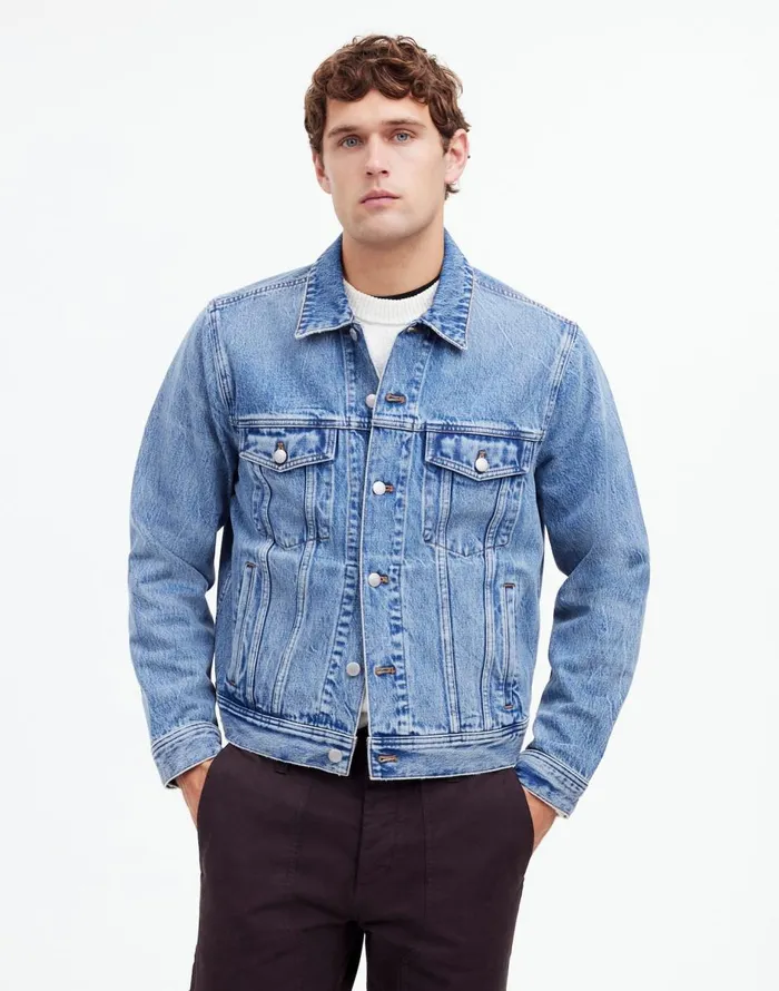 Madewell Denim Trucker Jacket Parkyn Wash Men Coats Jackets
