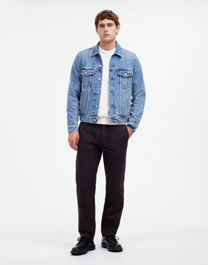 Madewell Denim Trucker Jacket Parkyn Wash Men Coats Jackets