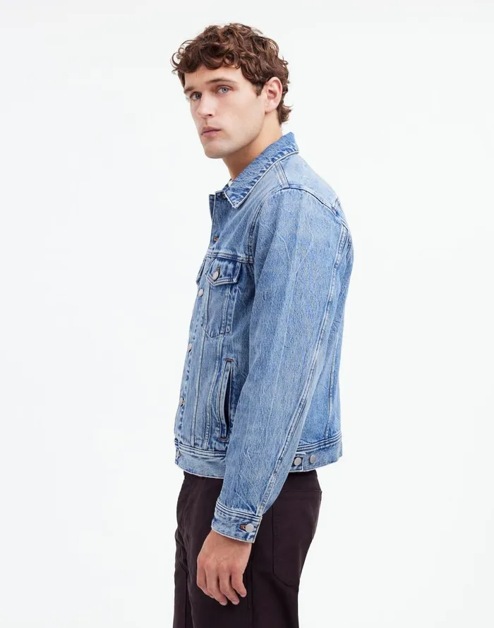 Madewell Denim Trucker Jacket Parkyn Wash Men Coats Jackets