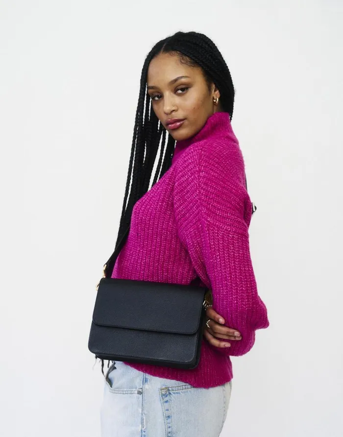 Madewell Hyer Goods Luxe Cube Bag Jet Black Women Bags