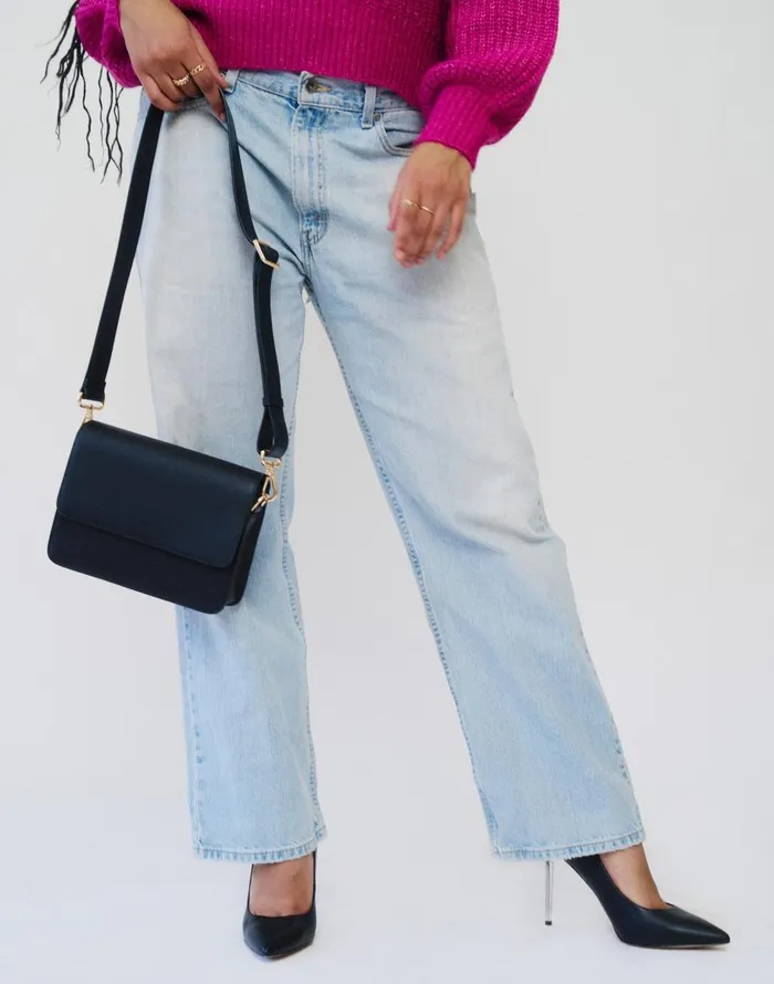 Madewell Hyer Goods Luxe Cube Bag Jet Black Women Bags