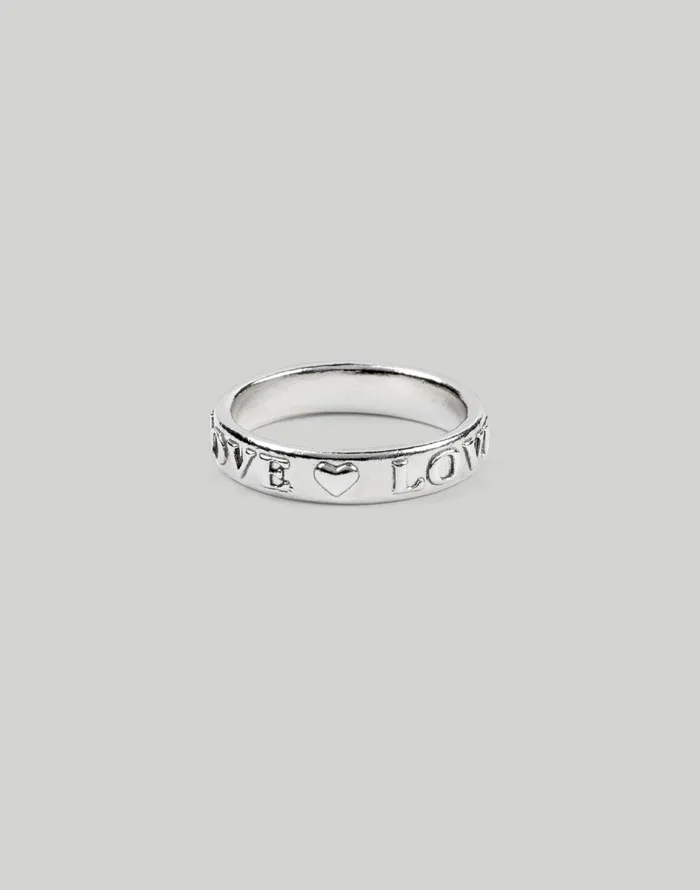 Madewell Iris 1956 Jewelry Silver Love Band Ring Silver Women Jewelry