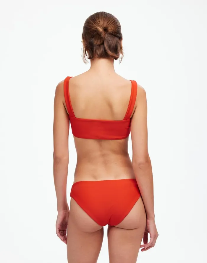 Madewell Jade Swim Coast Bikini Top Persimmon Women Swim