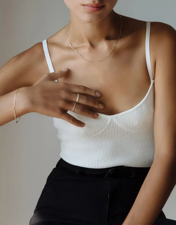 Madewell Kinn 14k Gold Kyle Figaro Chain Necklace Gold Women Jewelry