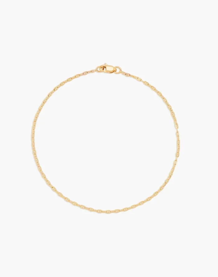 Madewell Kinn Studio Micro Mariner Chain Bracelet Gold Women Jewelry
