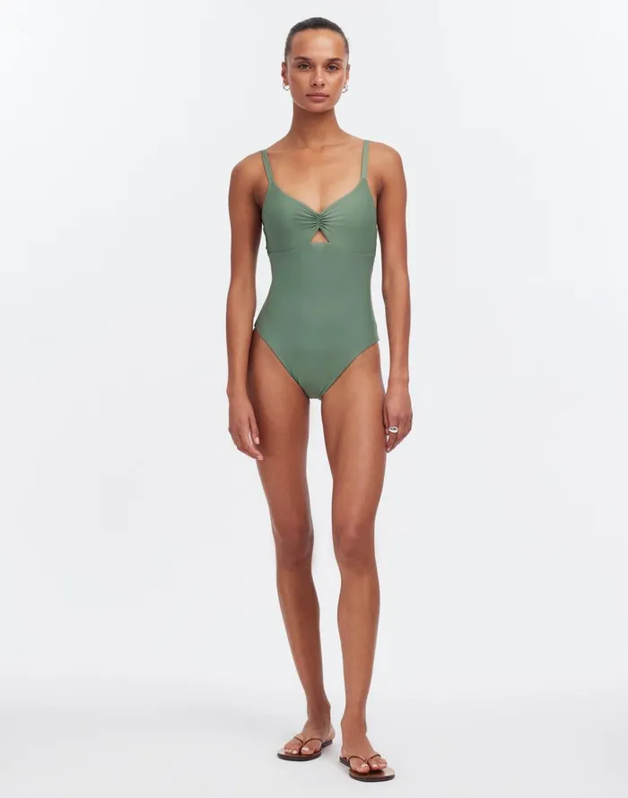 Madewell Lexaswim Parc One Piece Agave Women Swim