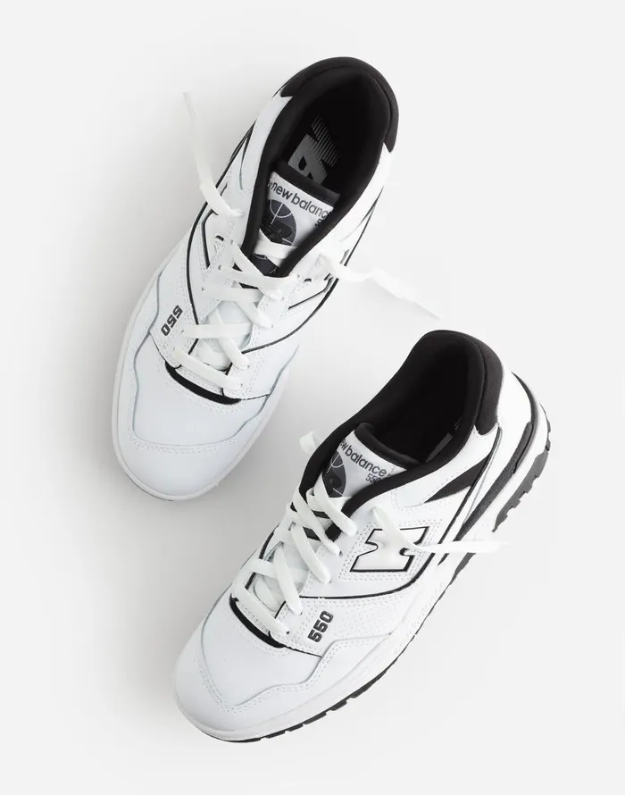 Madewell New Balance Unisex 550 Sneakers White Black Women Sneakers