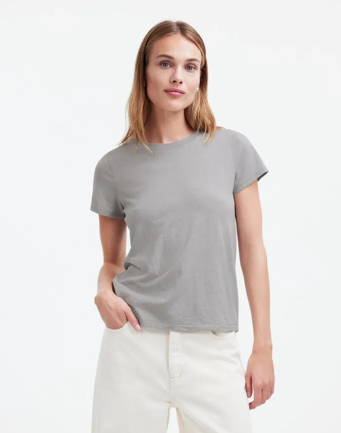 Madewell Northside Vintage Tee Light Hthr Grey Women Tees
