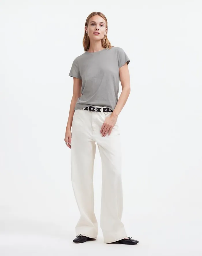 Madewell Northside Vintage Tee Light Hthr Grey Women Tees