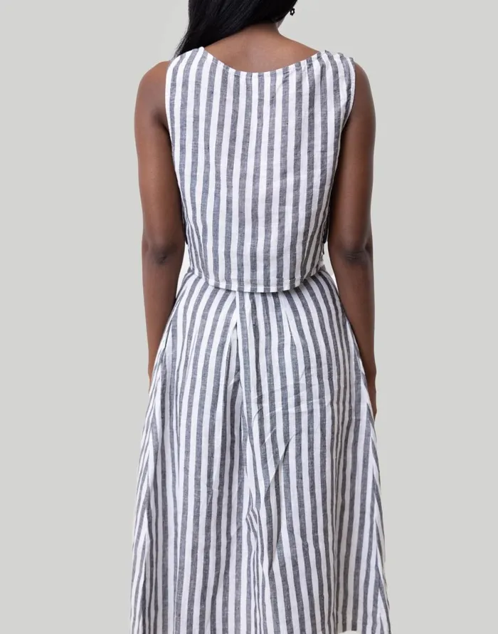 Madewell Reistor Overlap Midi Skirt White Women Skirts