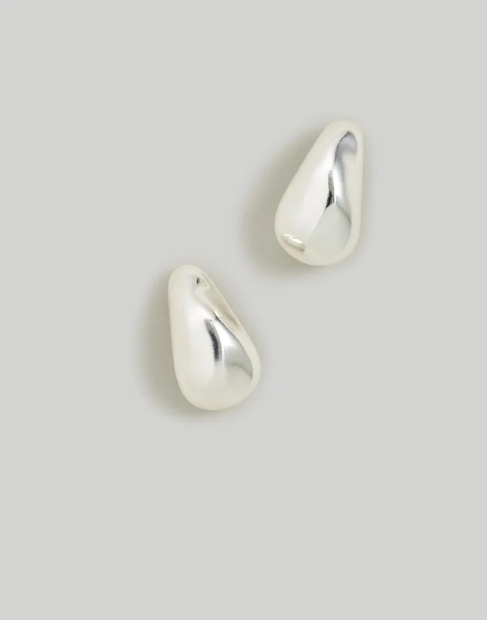 Madewell Sculptural Droplet Statement Earrings Light Silver Ox Women Jewelry