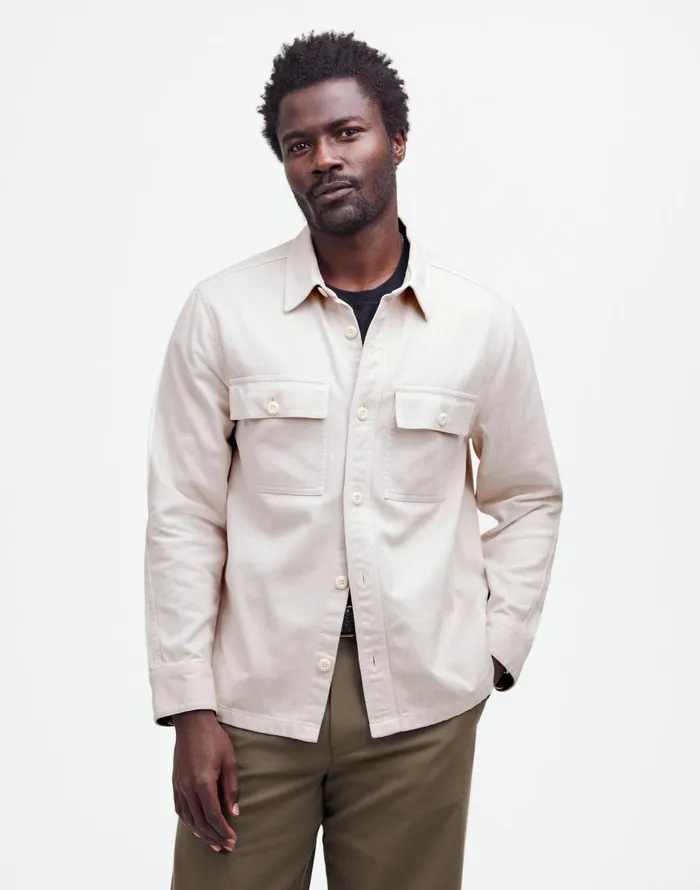 Madewell StraightHem Work Shirt In Garment Dye Vintage Linen Men Shirts
