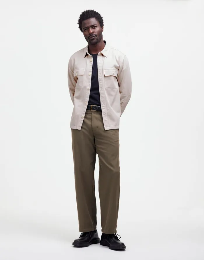 Madewell StraightHem Work Shirt In Garment Dye Vintage Linen Men Shirts