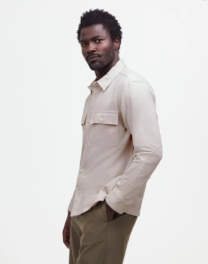 Madewell StraightHem Work Shirt In Garment Dye Vintage Linen Men Shirts