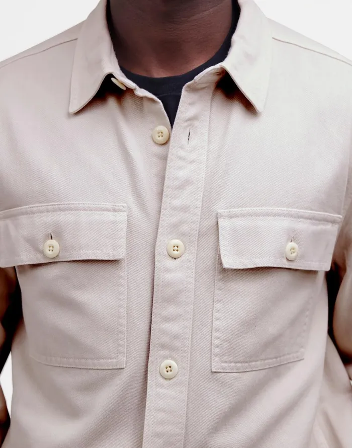Madewell StraightHem Work Shirt In Garment Dye Vintage Linen Men Shirts