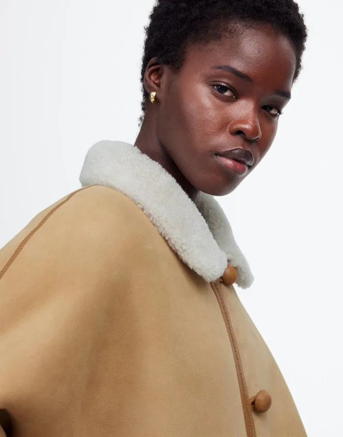 Madewell Suede Oversized Long Jacket Winter White Women Coats Jackets