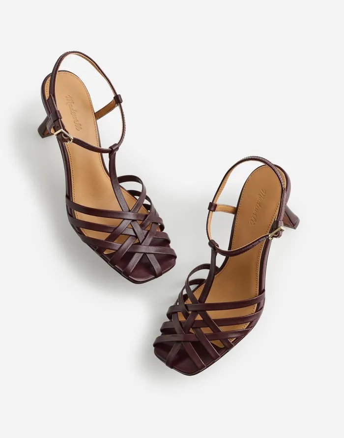 Madewell The Milano Heeled Sandal Dark Plum Women Heels