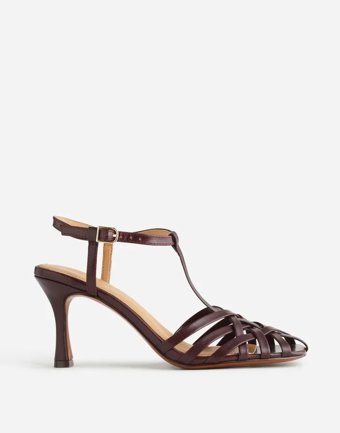 Madewell The Milano Heeled Sandal Dark Plum Women Heels