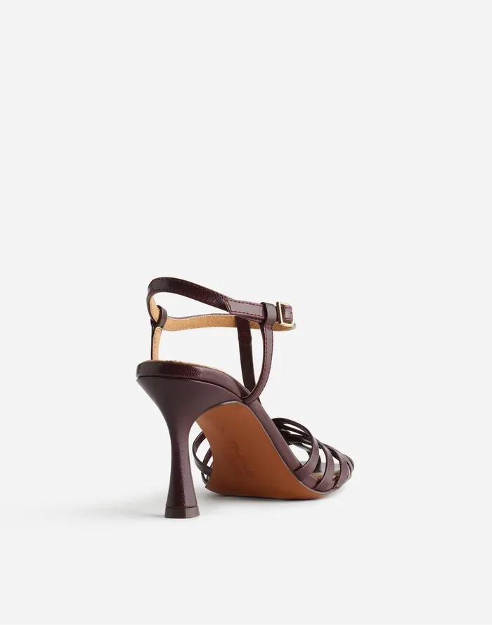 Madewell The Milano Heeled Sandal Dark Plum Women Heels