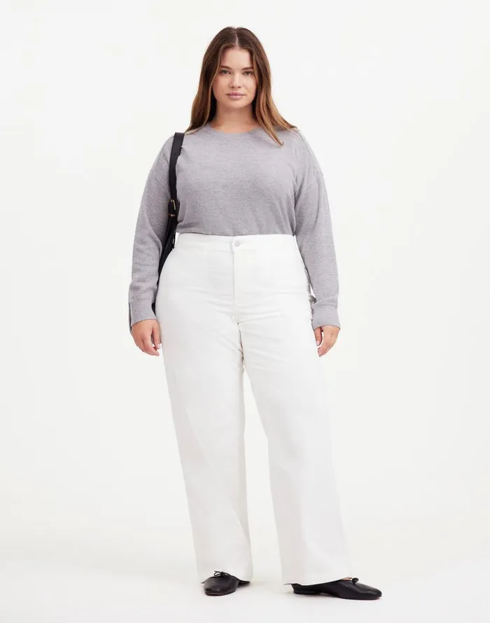 Madewell The Plus Emmett WideLeg Pant In Corduroy Welt Pocket Edition Winter White Women Pants Madewell The Plus Emmett WideLeg Pant In Corduroy Welt Pocket Edition Winter White Women Pants