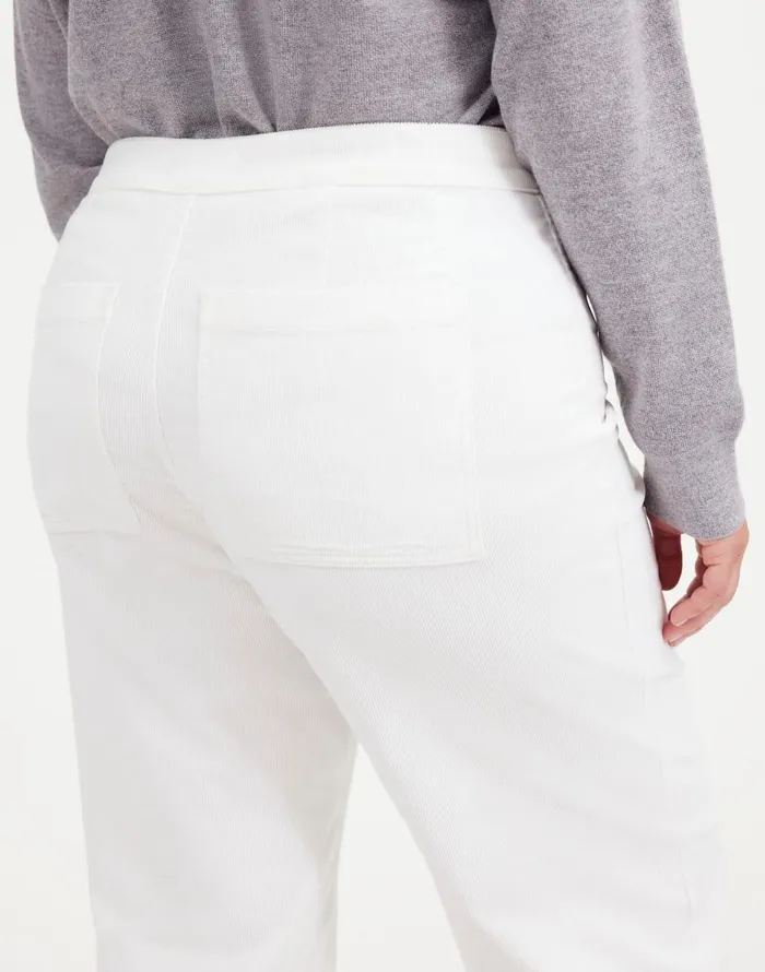 Madewell The Plus Emmett WideLeg Pant In Corduroy Welt Pocket Edition Winter White Women Pants